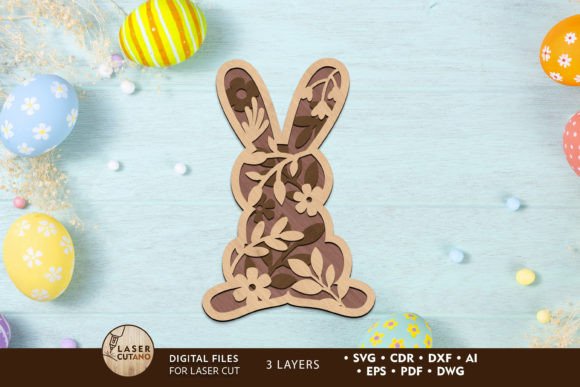 Download Easter Rabbit Ornamented Template - Premium Resources