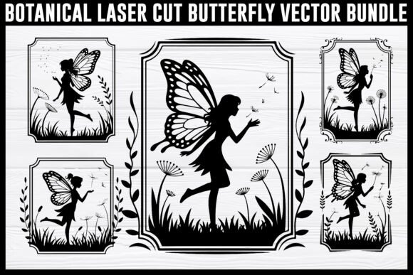 Download Botanical Butterfly Laser Cut Design Bun - Premium Resources
