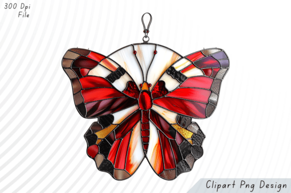 Download Stained Glass Butterfly PNG Clipart - Premium Resources