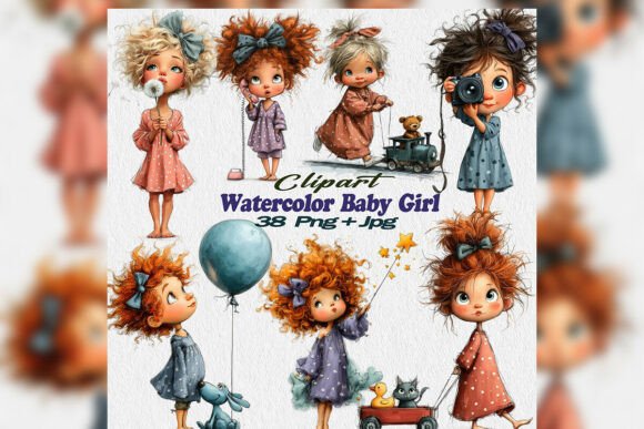Download Whimsical Watercolor Baby Girl Easter Bu - Whimsical Collection